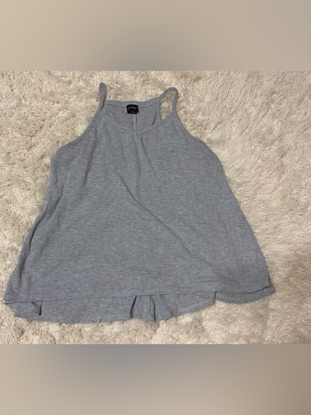 Art class Heather Gray Ribbed flared tank girls size XL 14/16